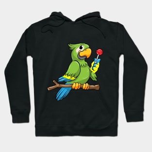 Parrot with yellow Beak and Lollipop Hoodie